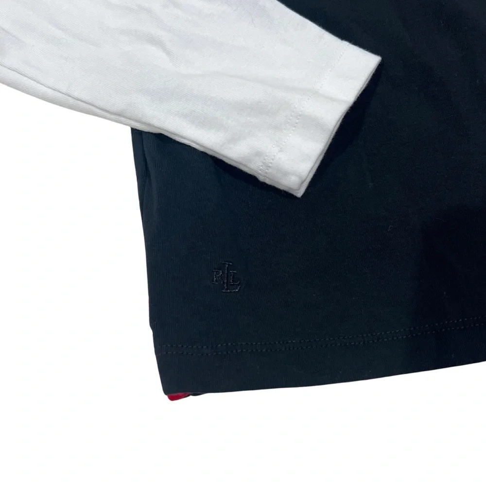 Ralph Lauren Black and White‎ Long Sleeve Women's Top Sz L Minimalist - Picture 5 of 5